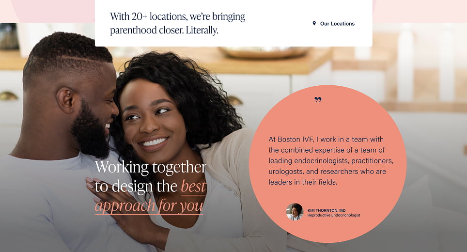 Boston IVF website screen 6