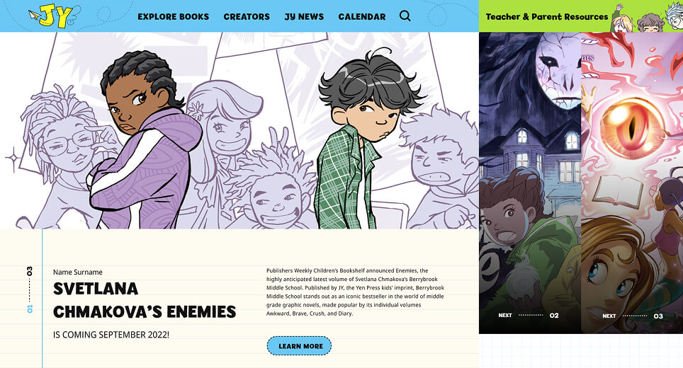 YenPress website screen 4