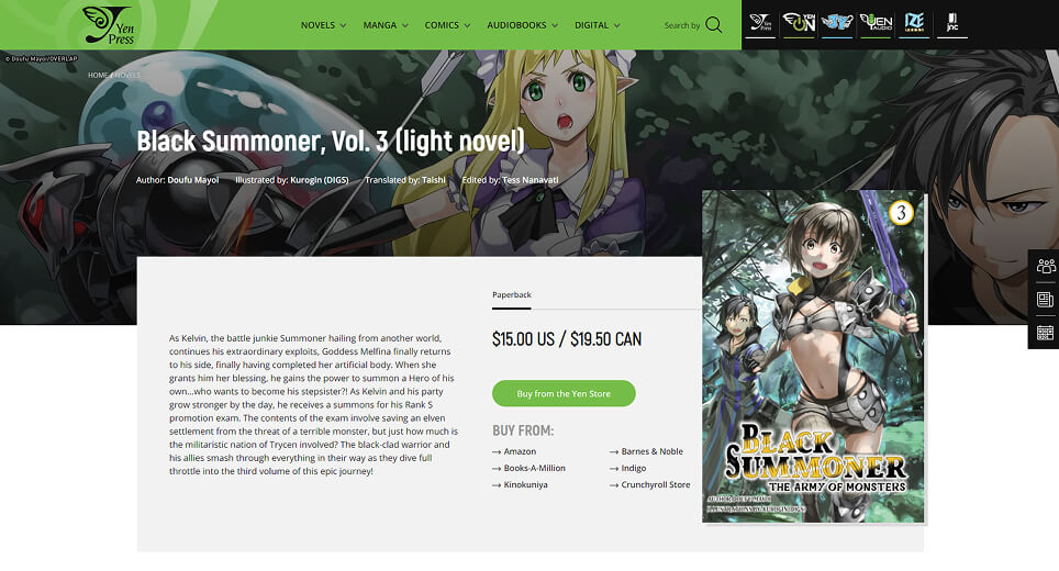 YenPress website screen 5
