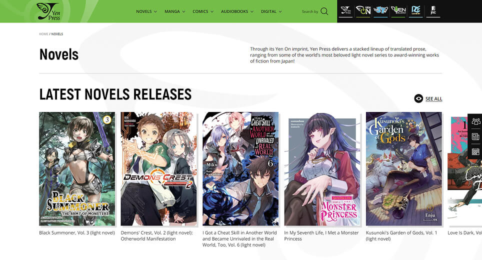 YenPress website screen 7